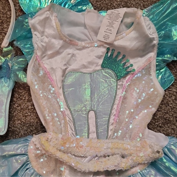 Tooth Fairy Costume iridescent Blue White Fairy Costume size small - Picture 3 of 8